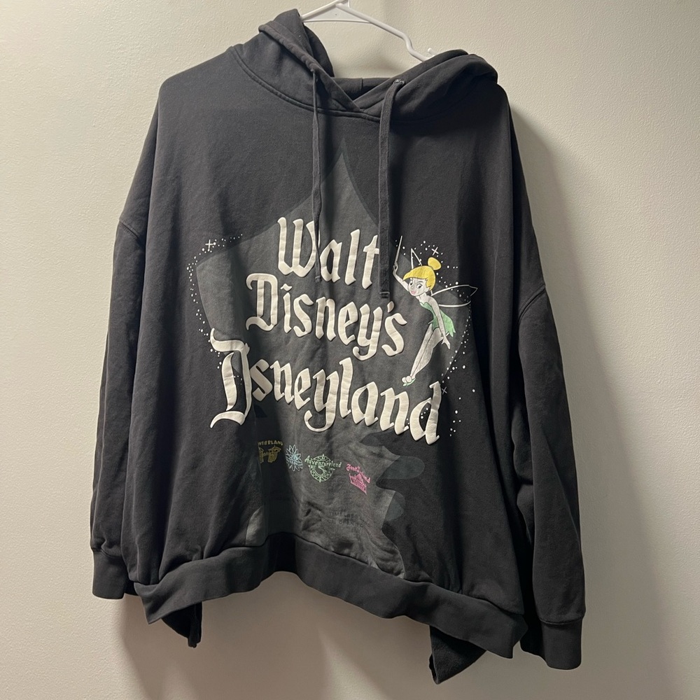Disney “Walt Disney’s Disneyland” Black Cropped Hoodie with Vintage Design 🧚
